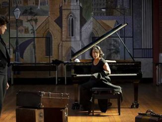Jennifer Vultetic and Aura Go in rehearsal for Chopin's Piano - photo by Arsineh Houspian