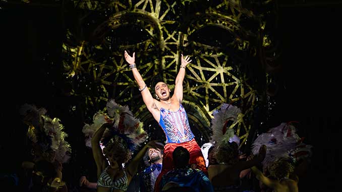 Seann Miley Moore as The Engineer in the Australian production of Miss Saigon photo by Daniel Boud