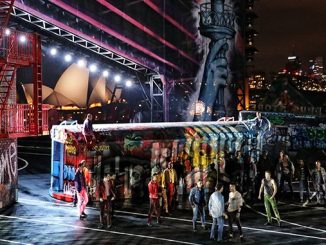 Opera Australia's 2019 cast of West Side Story on Sydney Harbour