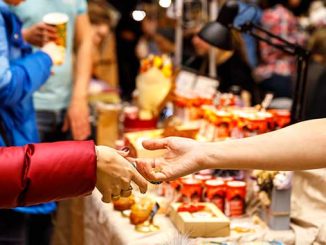 Attendees at a Craft Fair