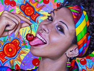 Midsumma 2024 FLG Janne Kearney Cherry POP 2022 (detail) oil on canvas 30cm x 30cm