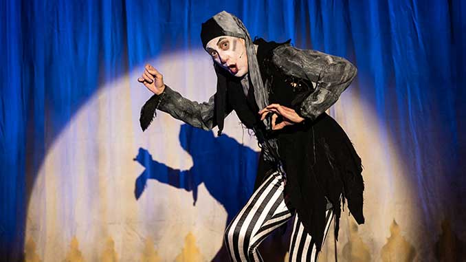 Jennifer Vuletic as Barkilphedro in The Grinning Man - photo by Ben Fon
