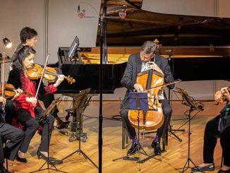 Luminaries Dene Olding AM Dimity Hall Kathryn Selby AM Julian Smiles and Irina Morozova photo by Dalice Trost