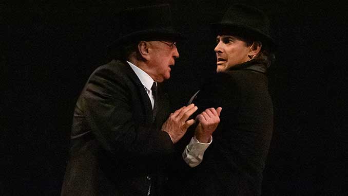 THE WOMAN IN BLACK John Waters and Daniel MacPherson photo by Justin Nicholas