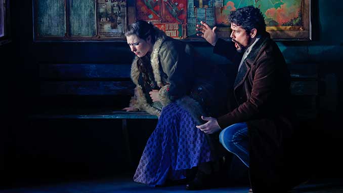 OA Danita Weatherstone as Mimi and John Longmuir as Rodolfo in La Bohème photo by Jeff Busby