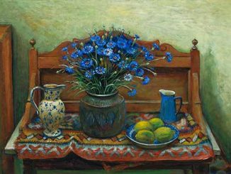 Margaret Olley Still life with cornflowers 1995