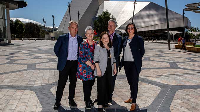 AFC Professor Peter Monteath Susannah Sweeney Janine Eckert Sean Parsonage and Christie Anthoney photo by Simon Rogers