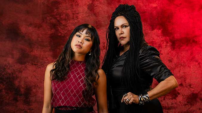 Abigail Adriano to play Eurydice and Christine Anu to play Hermes in Hadestown photo by Michelle Grace Hunder