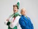 Gareth Isaac as Buddy and Simon Burke as Walter Hobbs and lead the company of Elf The Musical photo by Daniel Boud