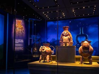 Installation view of Machu Picchu and the Golden Empires of Peru at Australian Museum photo by Cain Cooper