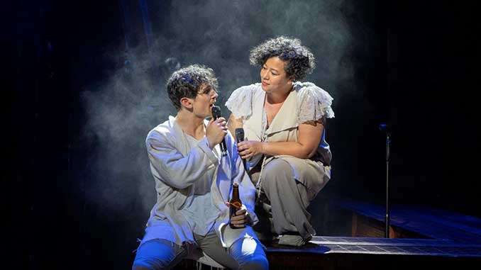 Michael Paynter and Mahalia Barnes in JESUS CHRIST SUPERSTAR photo by Jeff Busby