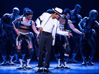 Myles Frost as Michael Jackson in the original Broadway production of MJ photo by Matthew Murphy