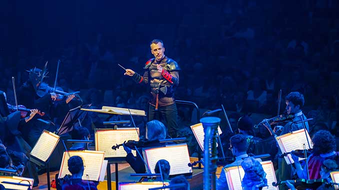 QSO Conductor Nicholas Buc with Members of Queensland Symphony Orchestra