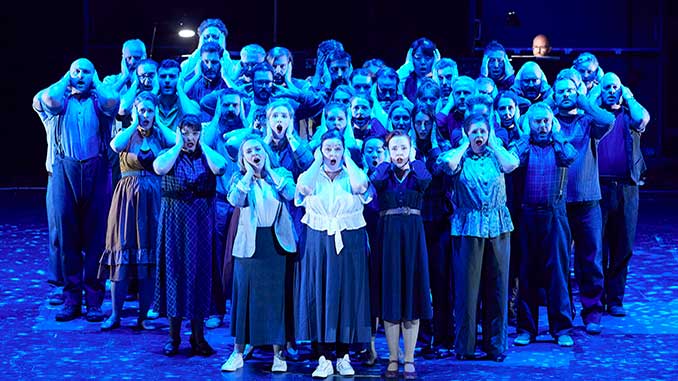 The Opera Australia Chorus in Opera Australia’s 2023 production of Chorus at the Sydney Opera House photo by Keith Saunders