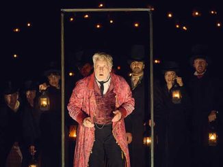 Erik Thomson as Ebenezer Scrooge and Cast in A Christmas Carol photo by Eugene Hyland