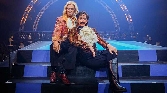 Christopher Tonkin as Siegfried and Kanen Breen as Roy in Siegfried and Roy photo by Neil Bennett