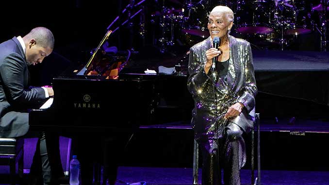 Dionne Warwick with Andre Chez Lewis on piano photo by Sheldon Ang