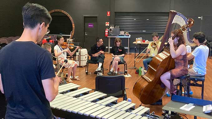 Participants at a Momentum Leaders session - courtesy of Australian Youth Orchestra