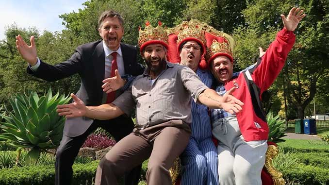 Sooshi Mango - Joe Salanitri, Carlo Salanitri and Andrew Manfre are the 2025 Moomba Monarchs - courtesy of City of Melbourne