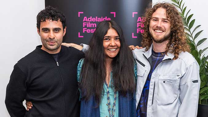 AFF Through Line Naveed Farro Naina Sen and Harrison Hall photo by Angus Northeast
