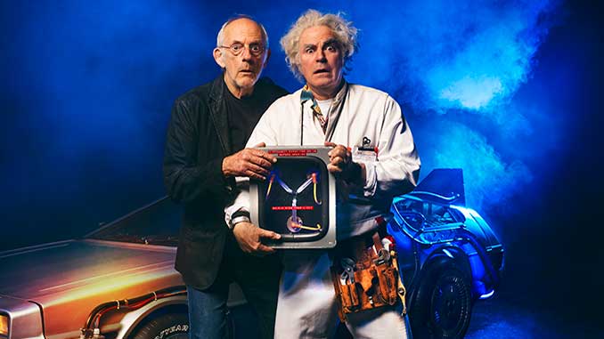 BTTF Bob Gale and Roger Bart as Doc photo by Matt Crockett