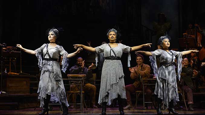 Sarah Murr Imani Williams and Jennifer Trijo in Hadestown photo by Lisa Tomasetti