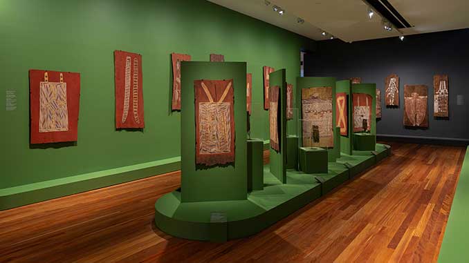 Installation view of 65,000 Years A Short History of Australian Art photo by Christian Capurro